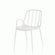 AQA Design Ensemble de 4 chaises en polypropylène ROS blanc L.56 P.56 H.84 MP02212 - blanc plastique polypropylène MP02212