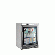 Congélateurs de vitrine 200 litres inox avec porte vitrée verticaux - PUF200VSG