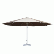 Décoshop26 - Parasol pour restauration Ø 5m mât polyester/aluminium blanc 28kg crème-beige sans pied 04_0003856 - beige aluminium 3000532132696