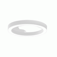Gea Luce Plafonnier Flor P/G - Led Intégrée 60W 3000K, Gradable À Coupure De Phase, Aluminium Blanc Satiné, Diffuseur En Méthacrylate - Gealuce -