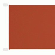 Helloshop26 - Auvent vertical terre cuite 100x1200 cm tissu oxford 02_0007654 - vert polyester 3000407047766_0