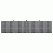 Helloshop26 - kit de 4 clôtures barrière brise vue brise vent bois composite (WPC) gris 185 x 747 cm 03_0006589 - 3001819547769 Helloshop26 - kit de 4 clôtures barrière brise vue brise vent bois composite (WPC) gris 185 x 747 cm 03_0006589 - 3001819547769