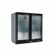 Matériel HORECA Frigo bar 2 portes vitrées LED 197L - noir LG-198H