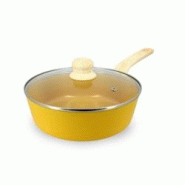 Menastyl - Sauteuse 24cm Colorama Safran - En Aluminium - Revetement Antiadhesif En Ceramique - aluminium 3256391017746 Menastyl - Sauteuse 24cm Colorama Safran - En Aluminium - Revetement Antiadhesif En Ceramique - aluminium 3256391017746
