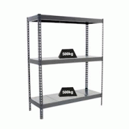 PROREGAL Étagère pour charges lourdes METAL BEAST THREE | HxLxP 200x210x45cm | Charge du compartiment 500kg | Gris - gris métal PR_RS16-53 PROREGAL Étagère pour charges lourdes METAL BEAST THREE | HxLxP 200x210x45cm | Charge du compartiment 500kg | Gris - gris métal PR_RS16-53