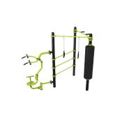 Station Combo 3-4 - Pull, Espalier, Sac de frappe, Barre TRX et Barre Poignée Station Combo 3-4 - Pull, Espalier, Sac de frappe, Barre TRX et Barre Poignée