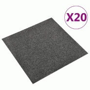 Vidaxl dalles de tapis de sol 20 pcs 5 m² 50x50 cm anthracite 147309