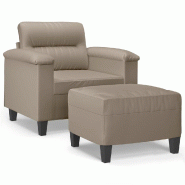VidaXL Fauteuil avec repose-pied Taupe 60 cm Tissu microfibre Modèle Orion Master Mixte - 3201225