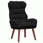 VidaXL fauteuil Noir 69 x 74 x 93 cm Velours Modèle Atlas Riviera - 42001893