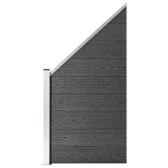Vidaxl panneau de clôture wpc 95x(105-180) cm marron 49070