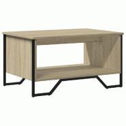 VidaXL Table basse chêne sonoma 75x51x40 cm bois d'ingénierie Modèle Jardin Moderne - 848485