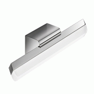 Applique murale LED 10 W 1100 lm 3000 K en métal chromé poli avec diffuseur en plexiglas, design moderne IP44, L. 40 cm, 10S46328 CL LC - Perenz - a
