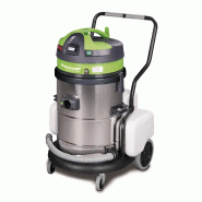 Aspirateur injecteur/extracteur professionnel eau et poussière - Cuve inox 62 L - 2000 W 230 V avec 2 moteurs - Fabrication européenne Cleancraft FLEXCAT 262-2 IEPD