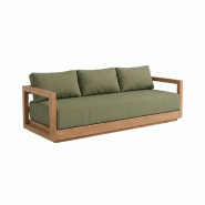 Bazar Bizar Canapé en bois de teck récupéré 207x85x60 cm algue verte - vert Bois massif JAECOL026GrAl