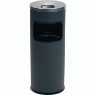 Durable Corbeille avec cendrier METAL, couvercle étouffoir, 17L / 2L, coloris anthracite - 333258