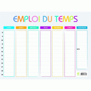 Exacompta Lot de 10 Emploi du temps Multicolore r/v° 29,5x22 - 3660942037426_0