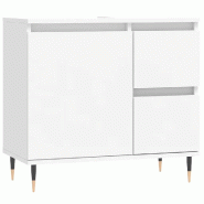 Helloshop26 - Armoire de salle de bain avec tiroirs rangement 65 x 33 x 60 cm en bois d'ingénierie blanc 02_0049035 - blanc Bois massif 3000235613546