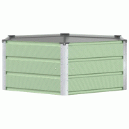 Helloshop26 - Jardinière hexagonale moderne pour jardin 129 x 129 x 45 cm en acier vert pastel 02_0059254 - vert acier 3000241024633