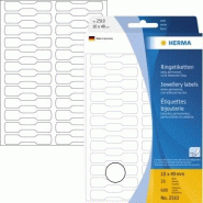 HERMA Étiquettes à étrier, 10 x 49 mm, en semi carton, blanc - 2510