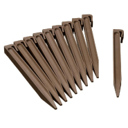 Nature chevilles d'ancrage de jardin 10 pcs taupe 428504