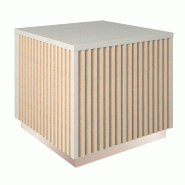 Podium Petit Vertigo T01 MDF naturel finition bois blanchi 45x45x40cm