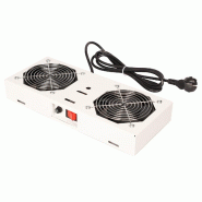 ROLINE 19" Unité de ventilation, 2 ventilateurs, pour boîtier mural, gris