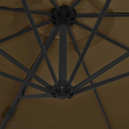 VidaXL Parasol de jardin avec base portable taupe Modèle Atlas Select Plus - beige 8719883591919