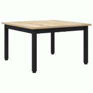 VidaXL Table basse Sonoma 60 x 60 x 36 cm Bois d'ingénierie Modèle Helios Métal Plus - 892555
