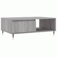 VidaXL Table basse sonoma gris 90x60x35 cm bois d'ingénierie Modèle Ombre Élégance Prime - 827058