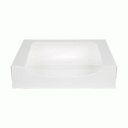 Boite snacking avec fenêtre The Pack carton nano micro 23x23x5cm blanc - par 300