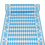 Chemin de table, aspect tissu, Airlaid 24 m x 40 cm "Bavarois bleu" (6 unités) PAPSTAR - bleu papier 84495