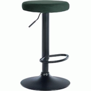 CLP Tabouret de bar Ponte revêtement velours Vert/Noir - vert textile 322040 CLP Tabouret de bar Ponte revêtement velours Vert/Noir - vert textile 322040