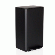 Collecteur à déchets / Poubelle CLEAN NATURA 30 L aspect bois acier noir mat hjh OFFICE - noir métal 741202