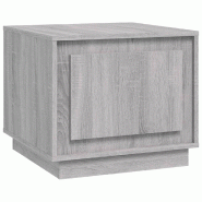 Décoshop26 - Table basse petit meuble d'appoint 51 x 50 x 44 cm bois d'ingénierie gris DEC040038 - gris Bois massif 3000264721038