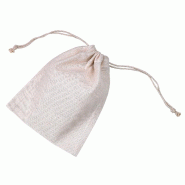 ECOLOMIQUE - 50 Pcs - Sac en coton multiusage 150 x 200 mm - beige textile 294COVRAC1520