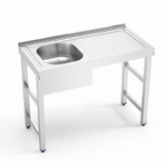 FRICOSMOS COMERCIAL ALFER - Évier avec support, cuve gauche et égouttoir droit. 100x50x85 cm - inox FRFRI001I-1