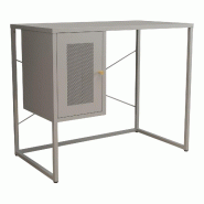 Helloshop26 - Bureau table poste de travail acier 75 x 100 x 50 cm gris 03_0009068 - gris acier 3000224491964