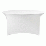 HENDI Housse de table rond, 817407, Blanc, ⌀1800x(H)760mm - blanc 814451