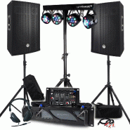Pack Sono BM SONIC Amplificateur 3000W, Enceintes Passives 2x700W, Table de Mixage, Portiques 8 Lumières Xperformer - 3666638038128