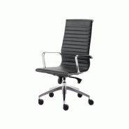 Fauteuil de direction Belfast - design cuir et structure chrome - Mécanisme basculant, Accoudoirs et piètement chromé Fauteuil de direction Belfast - design cuir et structure chrome - Mécanisme basculant, Accoudoirs et piètement chromé