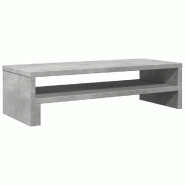 Support de moniteur table meuble bureau 54 x 22 x 15 cm bois d'ingénierie gris 02_0044891 - gris Bois massif 3000220451665