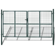 Vidaxl portail de clôture en grillage galvanisée 289 x 175 cm / 306 x 225 cm 140925