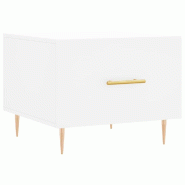 VidaXL Table basse blanc 50x50x40 cm bois d'ingénierie Modèle Aero Design Élite - 829364