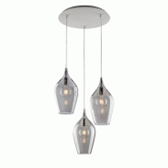 Bonetti Illumina Ares Suspension en fer et verre gris pyrex 3 lumières 141 d.50 BL273-S3-GR - gris 8050713218560