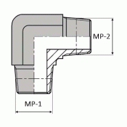 Coude 90° mâle NPT X mâle NPT - 3/8' , 17.05 , 3/8' , 17.05