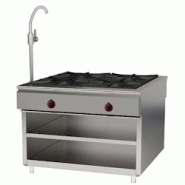 EURAST - Cuisine centrale 6 feux sur support avec 2 étagères, à gaz - 1470x1050x900 mm - 32,5 Kw - 40141410 - inox 40141410 EURAST - Cuisine centrale 6 feux sur support avec 2 étagères, à gaz - 1470x1050x900 mm - 32,5 Kw - 40141410 - inox 40141410