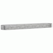 Helloshop26 - Jardinière bac lit surélevé plantes fleurs terrasse jardin de jardin acier enduit de poudre argenté Argent 02_0039701 - 3000218543235 Helloshop26 - Jardinière bac lit surélevé plantes fleurs terrasse jardin de jardin acier enduit de poudre argenté Argent 02_0039701 - 3000218543235