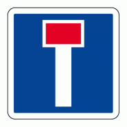 Panneau C13a - Chemin sans issue panneau seul