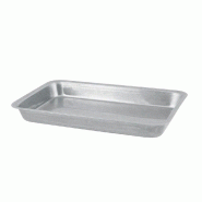 Plateau inox 25,5x15,75x3cm argent
