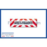 Sérigraphie bandeau adhésif ARRETS FREQUENTS 50x15 cm classe B pour véhicule